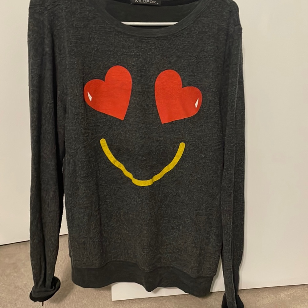 Very soft grey Wildfox sweatshirt.  Size Medium
